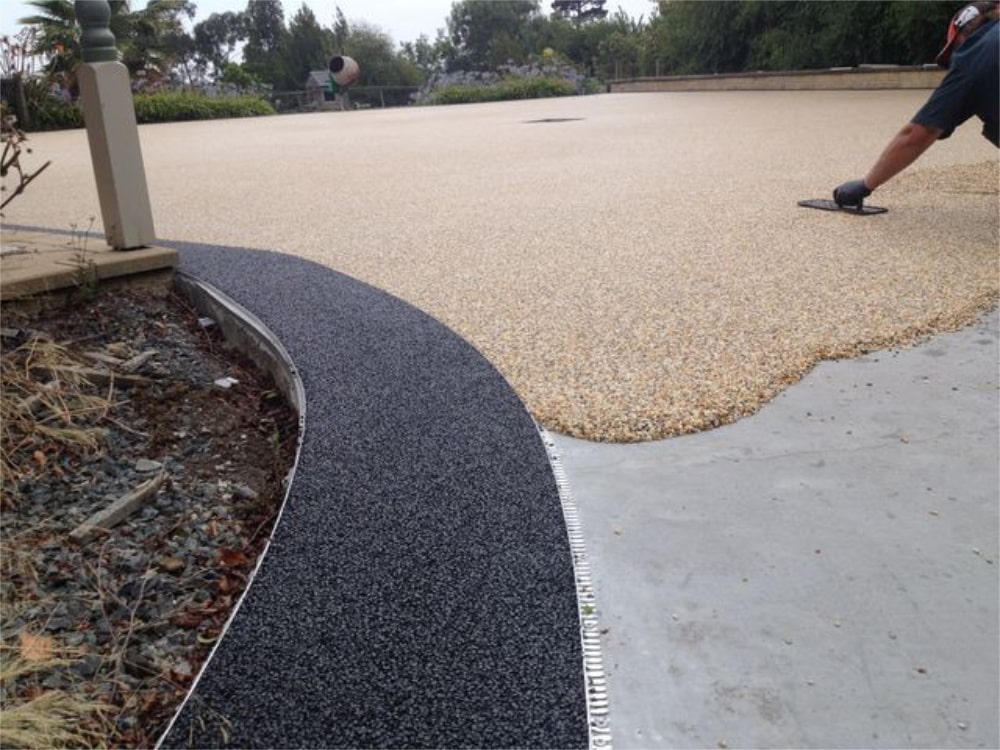 Pebble Concrete Overlay Installtion